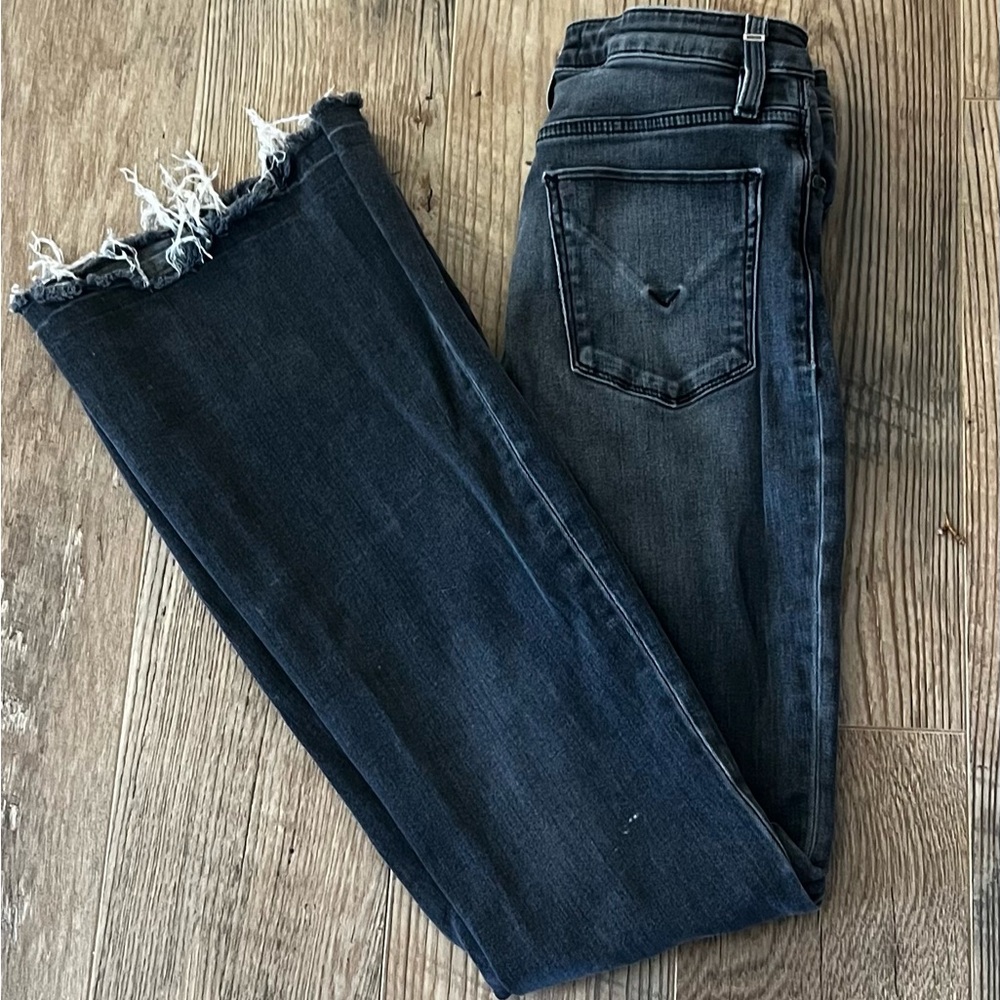 HUDSON High Rise Flare Jeans. Size 27 length 30. Faded black color. Gently worn.